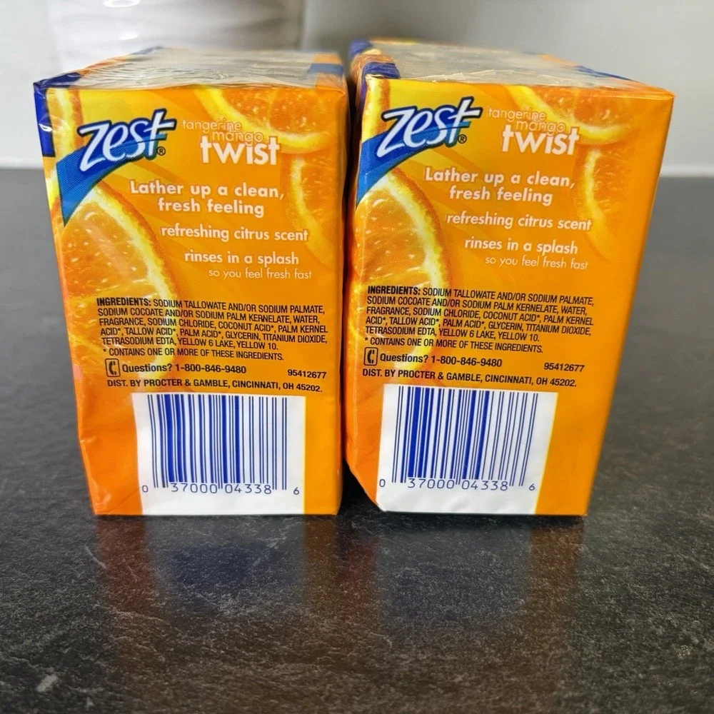 Zest Tangerine Mango Twist Energizing‎ Bar Soap 6 Bars SEALED